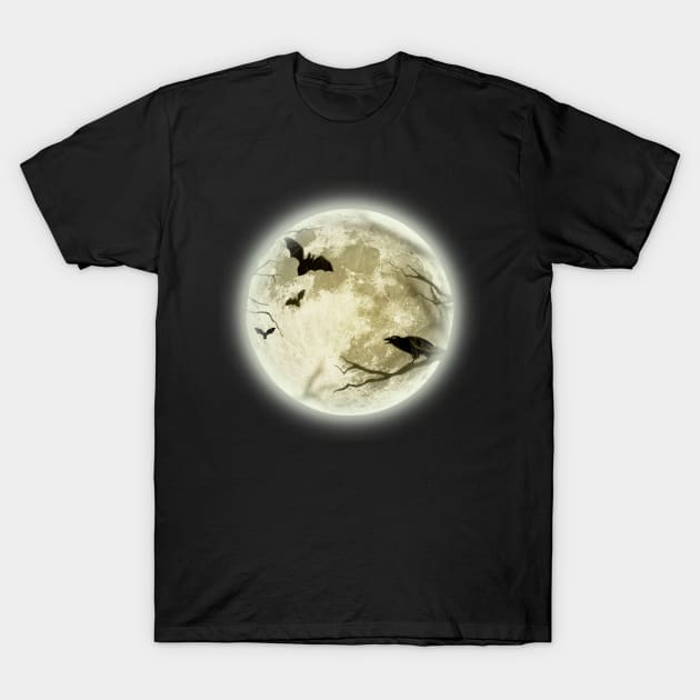 Halloween Spooky Full Moon T-Shirt by Artsy Y'all